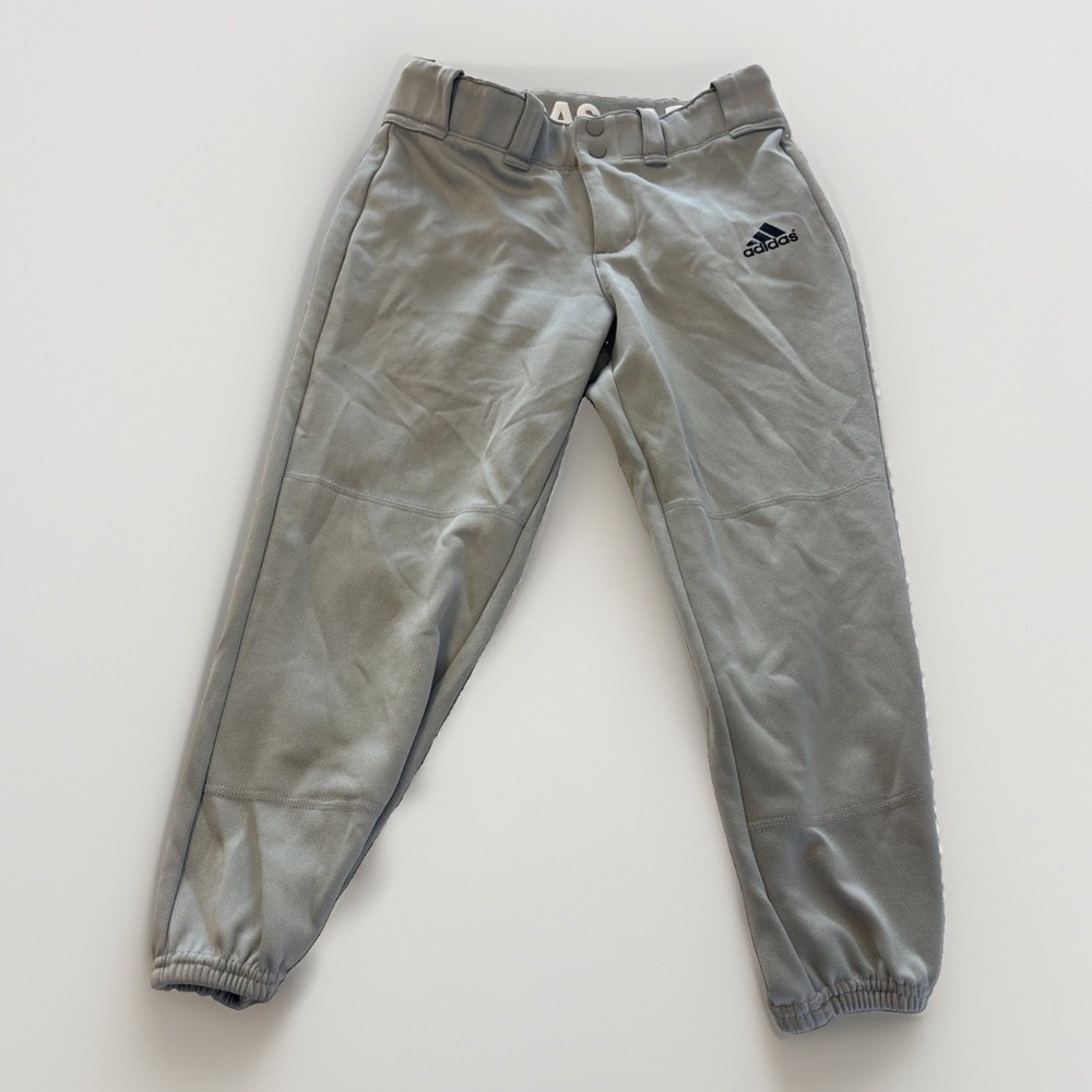 Adidas Aero Ready Women Softball Pants Gray Stretch Pockets Snap S WBA12009